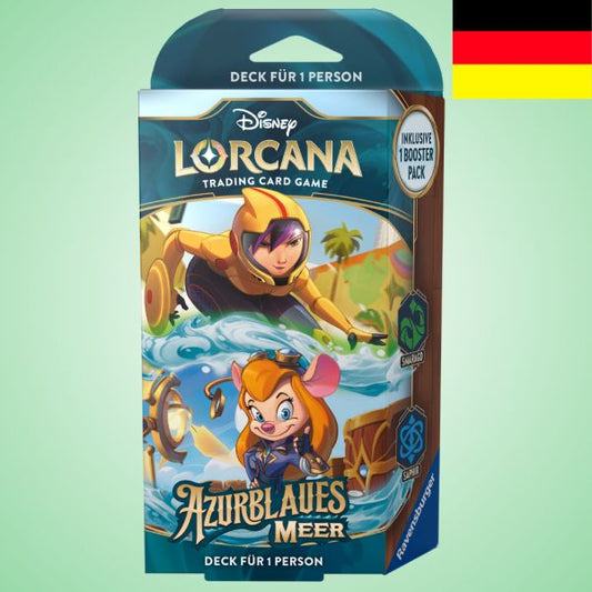 Disney Lorcana: Azurblaues Meer - Starter Deck Smaragd/Saphir