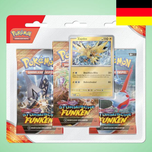 Pokemon: Stürmische Funken- 3 Pack Blister